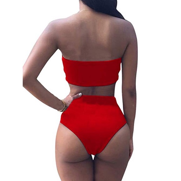 🚫SOLD!🚫Removable Strap Cheeky High Waist Bikini - Picture 2 of 6